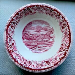 Vintage Homer Laughlin Currier and Ives "The Road To Winter" Serving Bowl